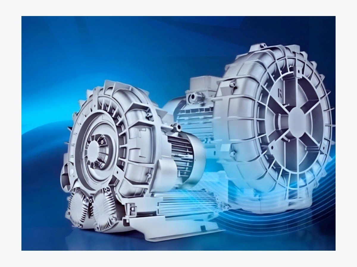 Side channel blower for pressure and vacuum duty