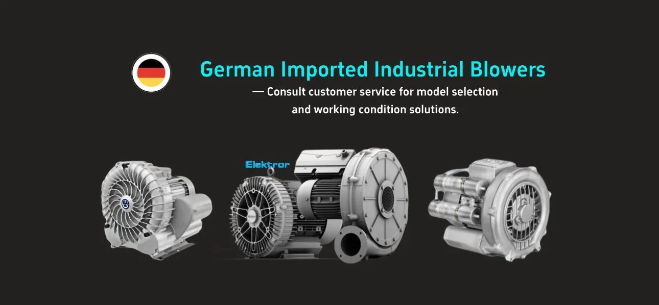 German imported industrial blowers banner